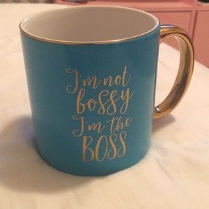 ‘I’m Not Bossy I’m The Boss’ Turquoise & Gold Mug